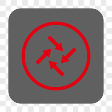 Merkezcil okları yuvarlak kare düğme