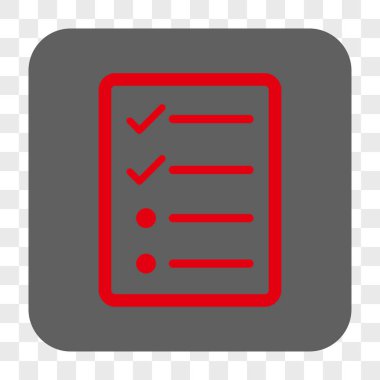 Denetim listesi sayfa yuvarlak kare düğme