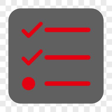 Denetim listesi yuvarlak kare düğme