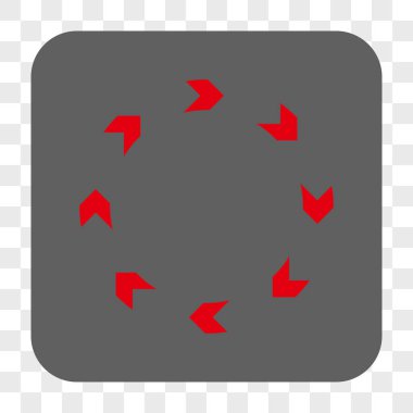 Dolaşım yuvarlak kare düğme