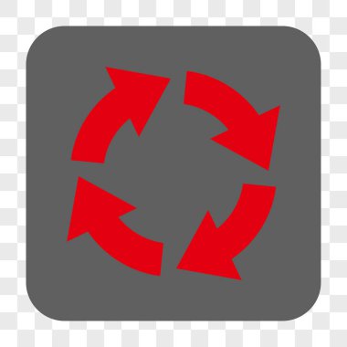 Dolaşım yuvarlak kare düğme