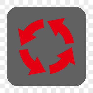 Dolaşım yuvarlak kare düğme