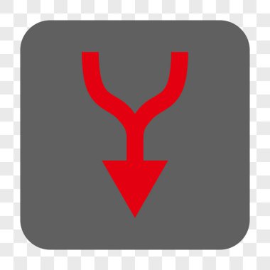 Yuvarlatılmış Kare düğme aşağı ok birleştirmek