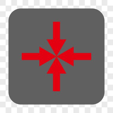 Oklar yuvarlak kare düğmeye basmak