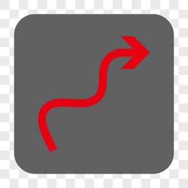 Eğri ok yuvarlak kare düğme