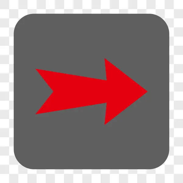 Βέλος δεξιά στρογγυλεμένο τετράγωνο κουμπί — Διανυσματικό Αρχείο