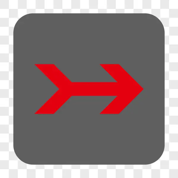 Βέλος δεξιά στρογγυλεμένο τετράγωνο κουμπί — Διανυσματικό Αρχείο