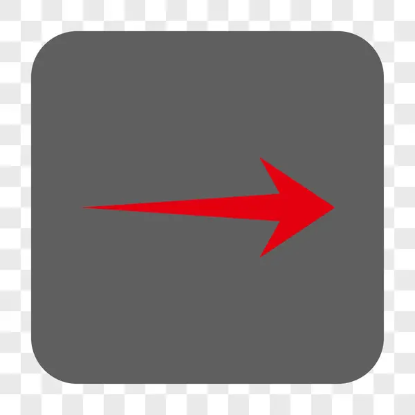 Flecha derecha redondeada botón cuadrado — Archivo Imágenes Vectoriales