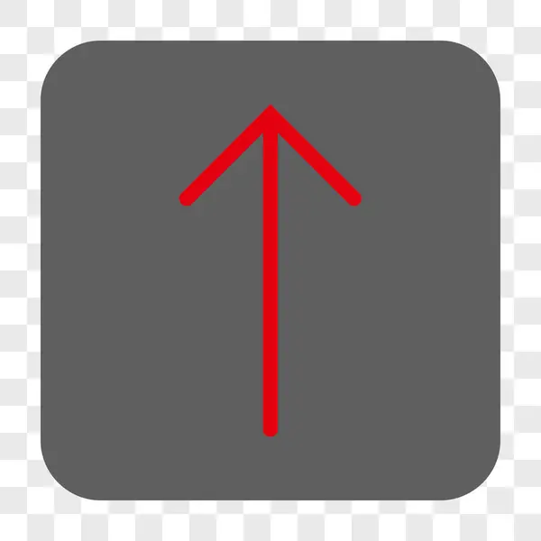 Flecha hacia arriba redondeado botón cuadrado — Vector de stock