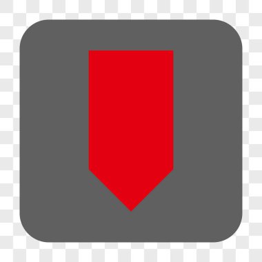 Yuvarlatılmış Kare düğme aşağı yön