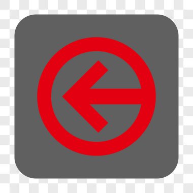 Yön sol yuvarlak kare düğme