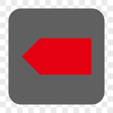 Yön sol yuvarlak kare düğme