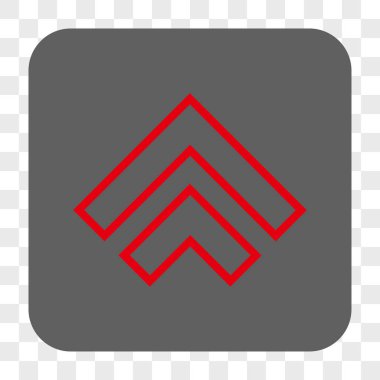 Yön yukarı yuvarlak kare düğme