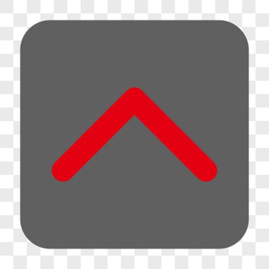 Yön yukarı yuvarlak kare düğme