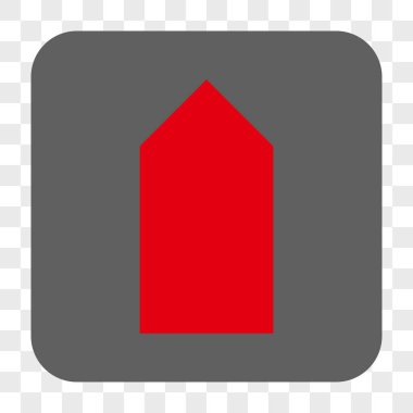 Yön yukarı yuvarlak kare düğme