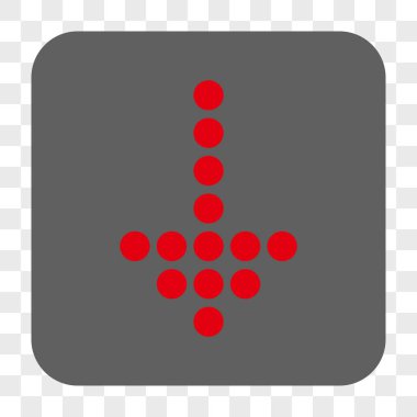 Yuvarlatılmış Kare düğme aşağı noktalı ok