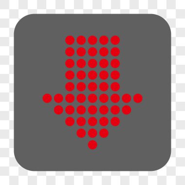 Yuvarlatılmış Kare düğme aşağı noktalı ok