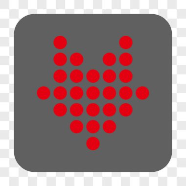 Yuvarlatılmış Kare düğme aşağı noktalı ok