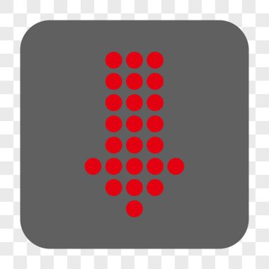 Yuvarlatılmış Kare düğme aşağı noktalı ok