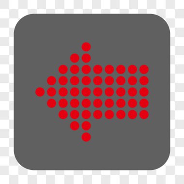 Noktalı ok sol yuvarlak kare düğme