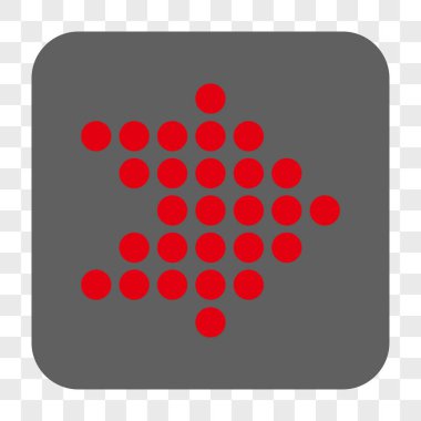 Noktalı ok sağ yuvarlak kare düğme