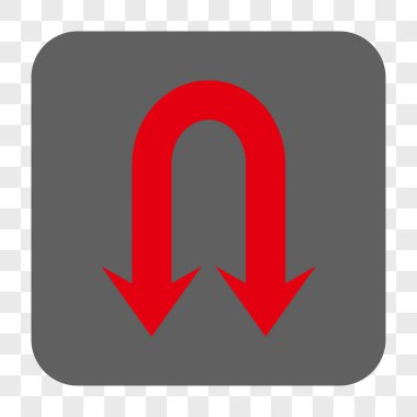 Geri ok kare düğme yuvarlak Çift