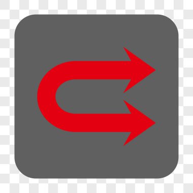 Çift sağ ok yuvarlak kare düğme