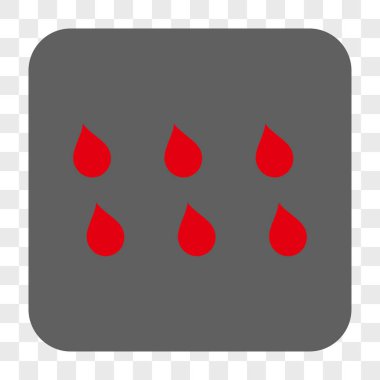 Damla kare düğme yuvarlak