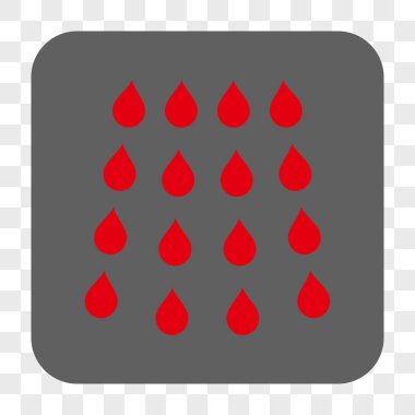 Damla kare düğme yuvarlak