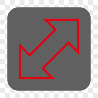 Exchange çapraz kare düğme yuvarlak