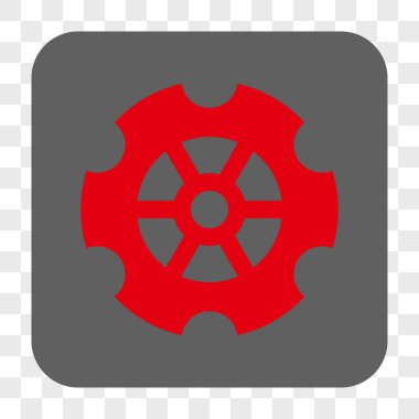 Dişli yuvarlak kare düğme