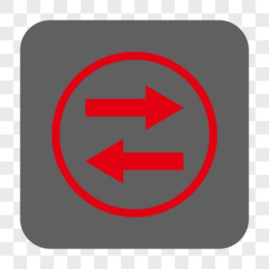 Yatay Çevir okları yuvarlak kare düğme