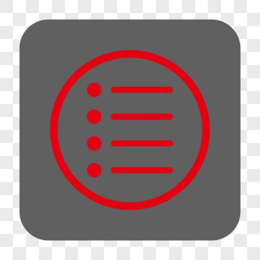 Öğeleri yuvarlak kare düğme