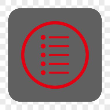 Öğeleri yuvarlak kare düğme