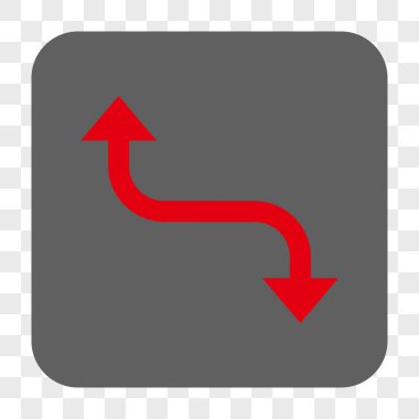 Ters viraj ok yuvarlak kare düğme