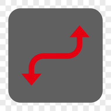 Tam tersi ok yuvarlak kare düğme eğri