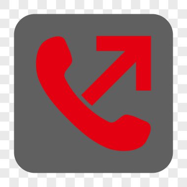 Çağrı giden yuvarlak kare düğme