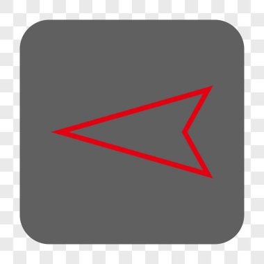 İşaretçi sol yuvarlak kare düğme