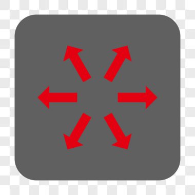 Radyal okları yuvarlak kare düğme