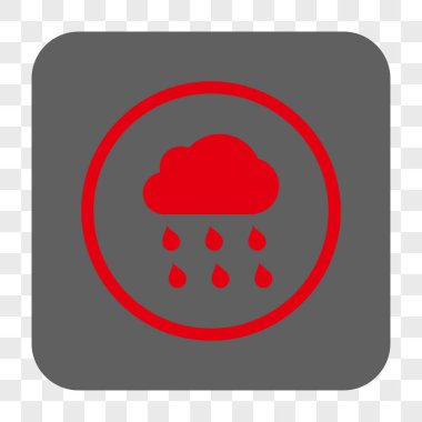 Yağmur bulutu yuvarlak kare düğme