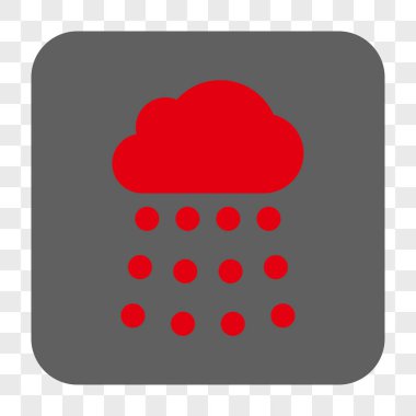 Yağmur bulutu yuvarlak kare düğme