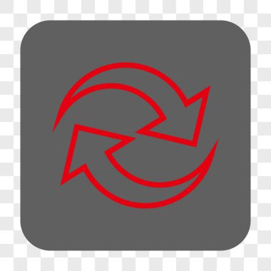 Yenile okları yuvarlak kare düğmesi