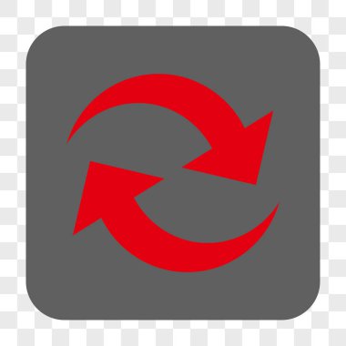 Yenile okları yuvarlak kare düğmesi