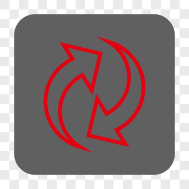 Yenile okları yuvarlak kare düğmesi