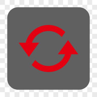 Yenile okları yuvarlak kare düğmesi