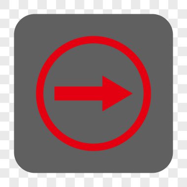 Sağ yuvarlak ok yuvarlak kare düğme