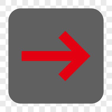 Sağ ok yuvarlak kare düğme