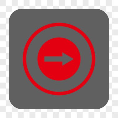 Sağ yuvarlak ok yuvarlak kare düğme