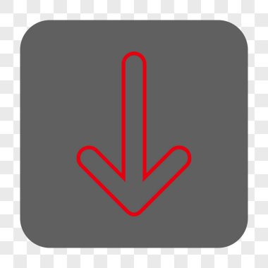 Yuvarlatılmış Kare düğme aşağı yönlü ok