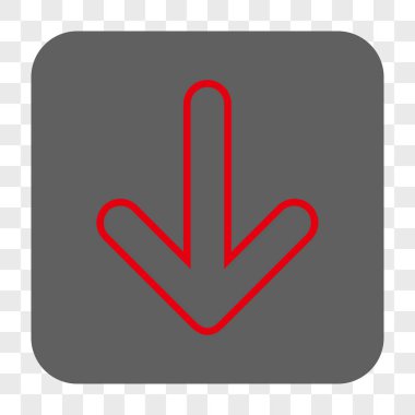 Yuvarlatılmış Kare düğme aşağı yönlü ok